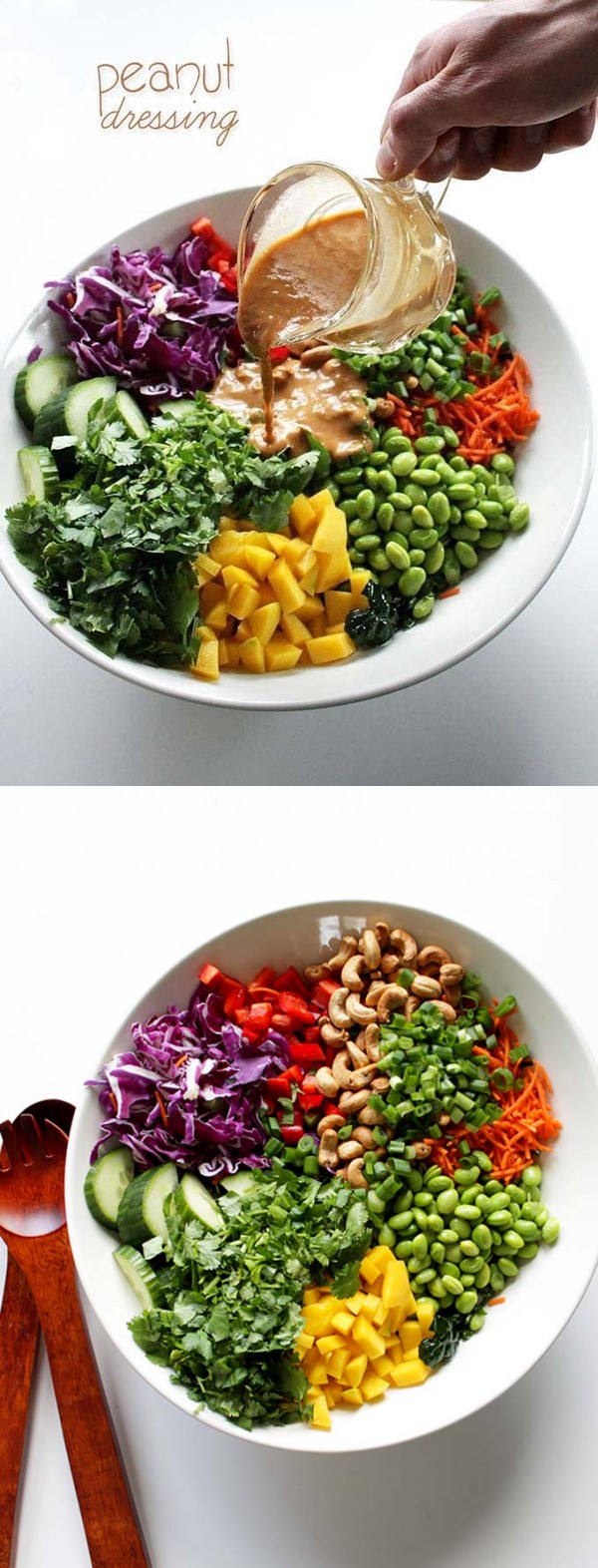 Kale Thai Salad with Peanut Dressing