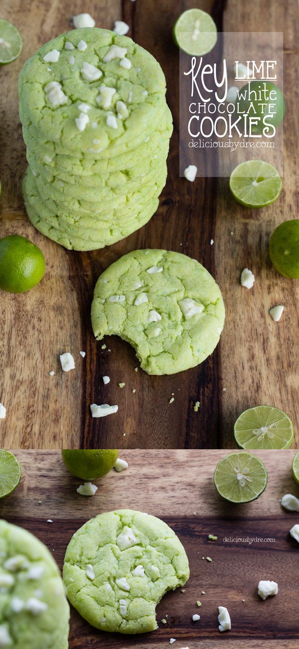 Key lime white chocolate cookies