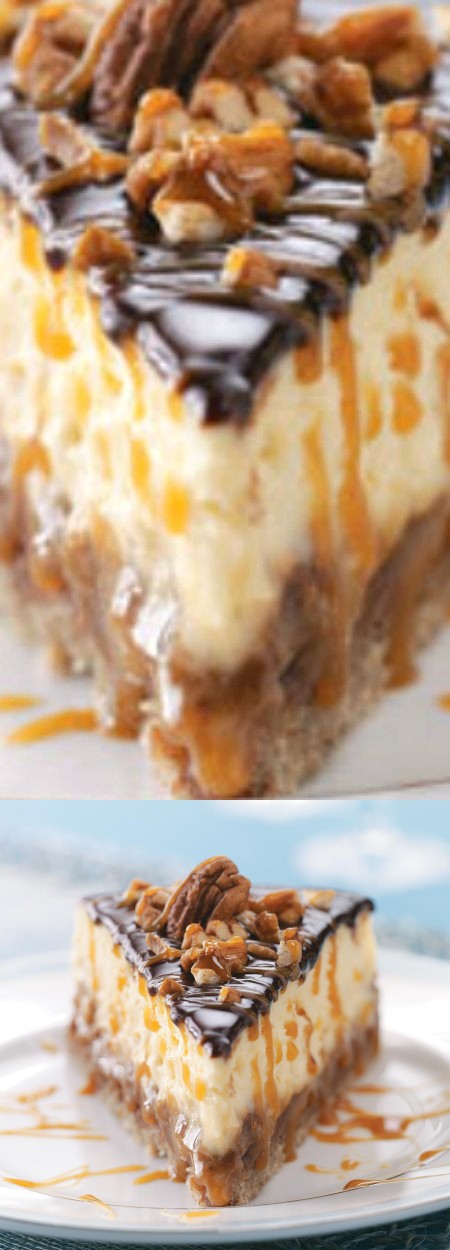 Layered Turtle Cheesecake