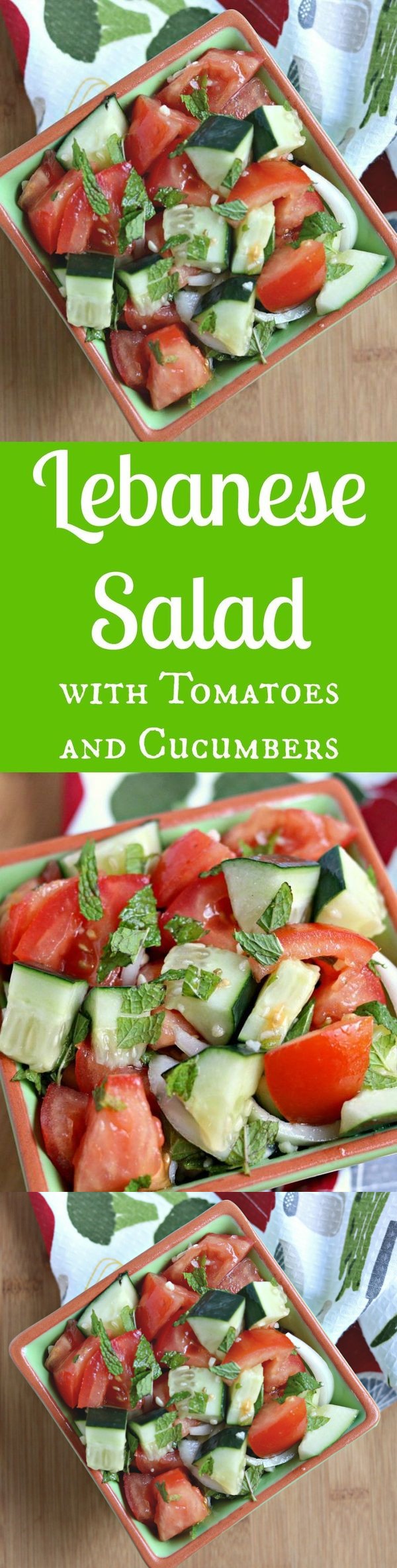 Lebanese Salad with Tomatoes and Cucumbers