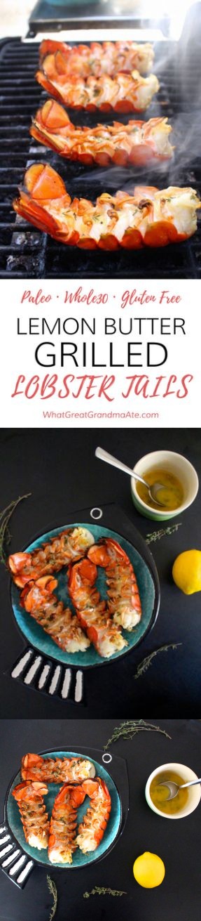 Lemon Butter Grilled Lobster Tails