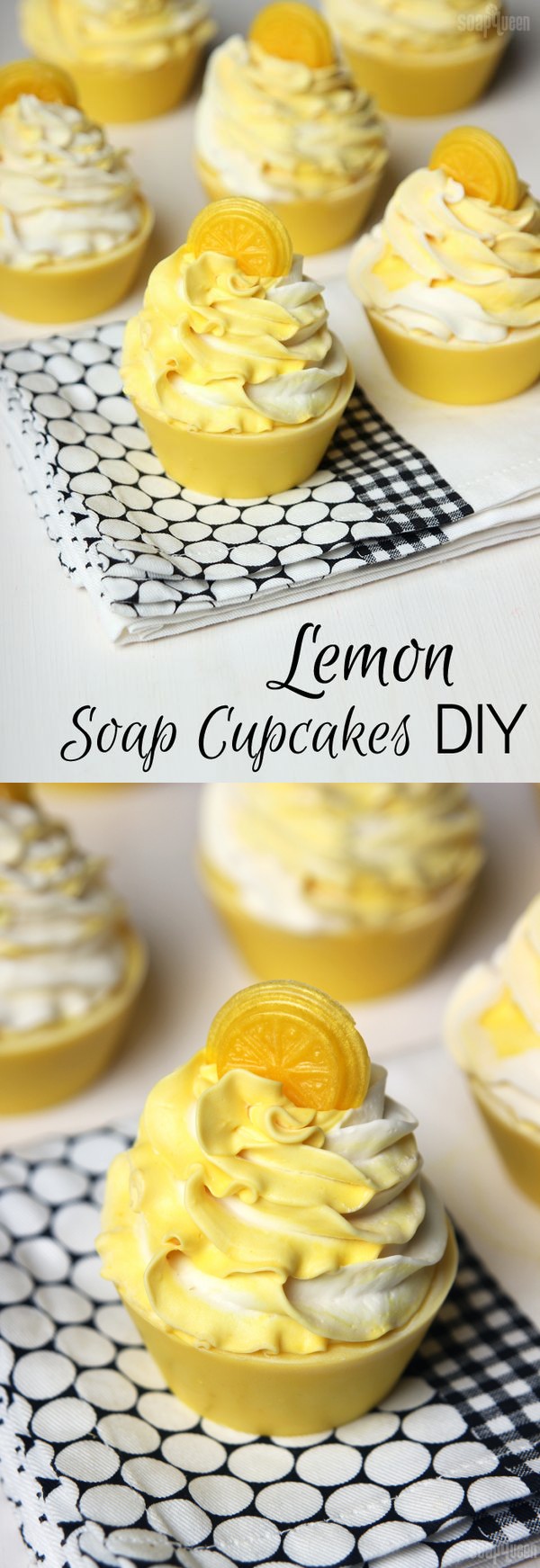 Lemon Cold Process Soap Cupcakes DIY