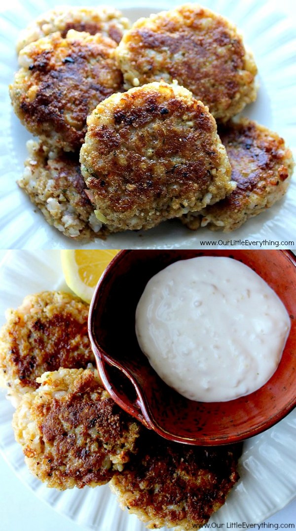 Lemon Garlic Shrimp Cakes with Roasted Garlic Aioli