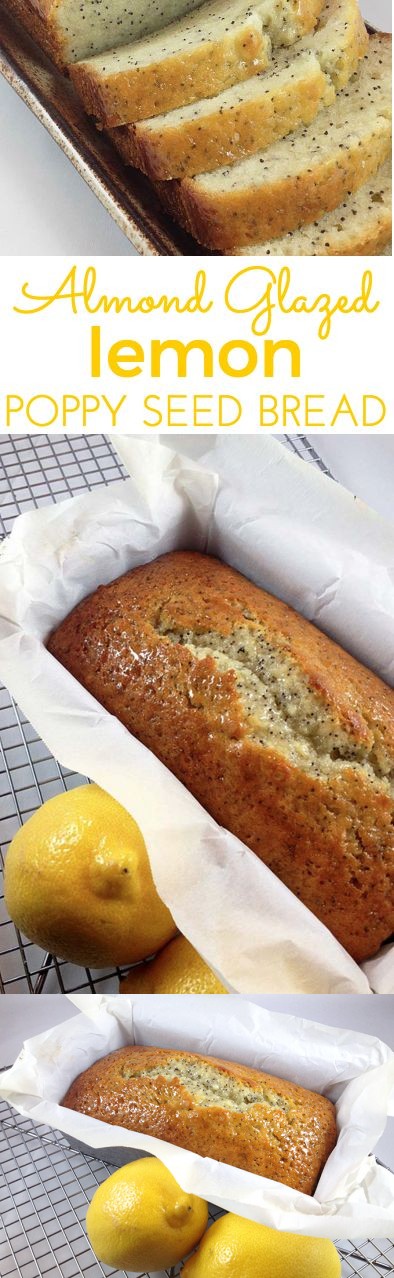 Lemon Poppy Seed Bread w/Almond Glaze