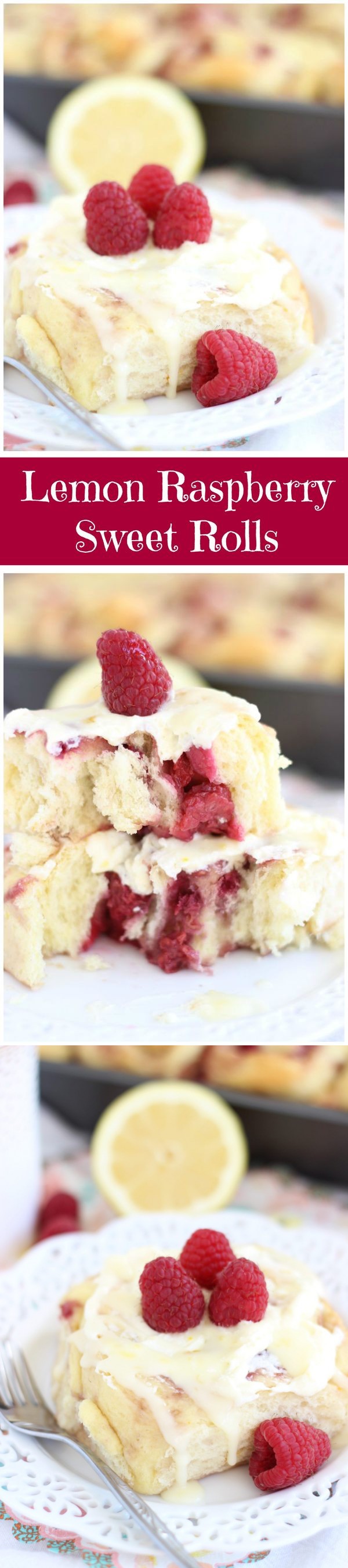 Lemon Raspberry Sweet Rolls with Lemon Mascarpone Frosting