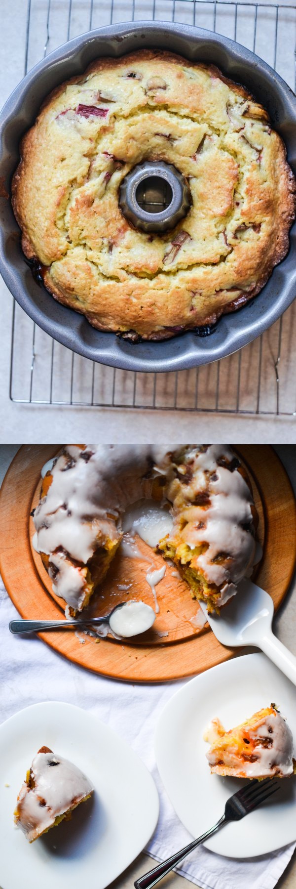 Lemon Rhubarb Bundt Cake