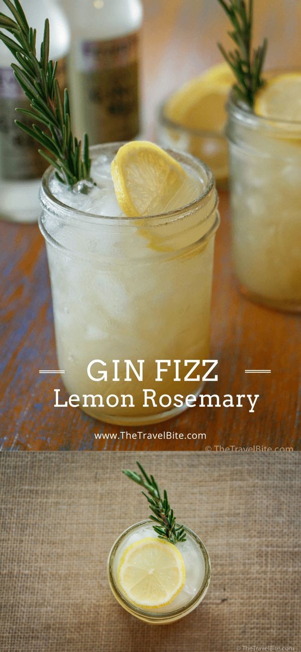 Lemon Rosemary Gin Fizz