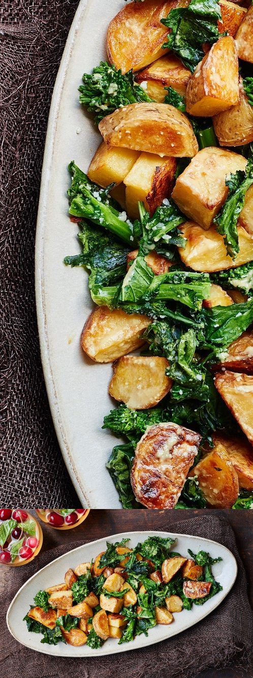 Lemony Roasted Potatoes and Broccoli Rabe