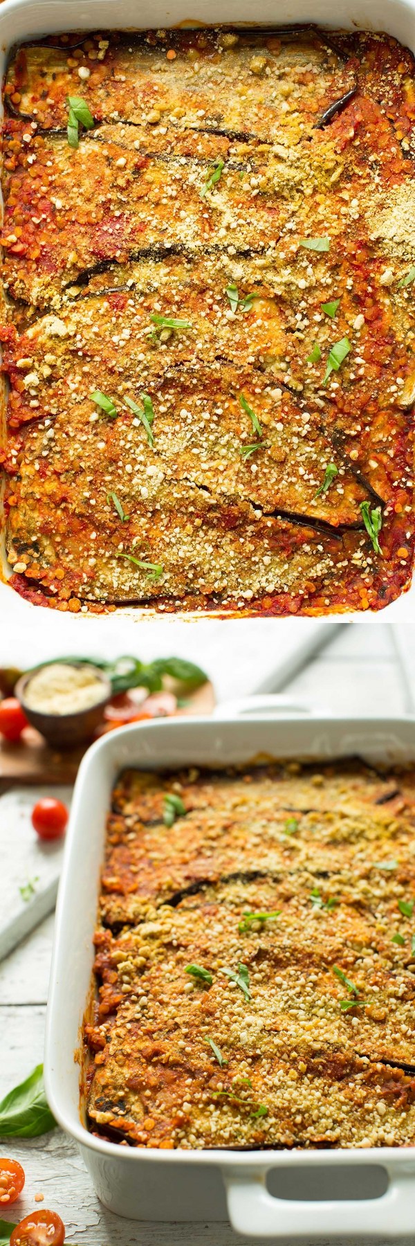 Lentil & Eggplant Lasagna