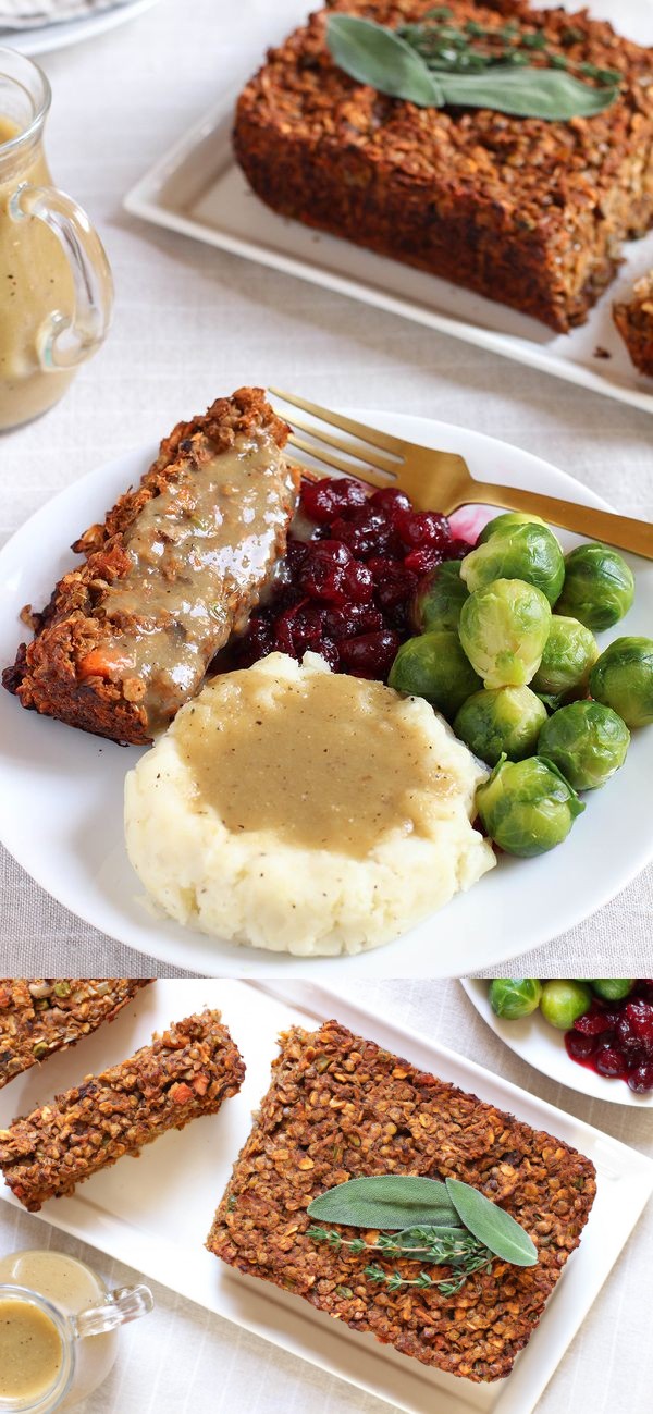 Lentil Loaf with Classic Brown Onion Gravy