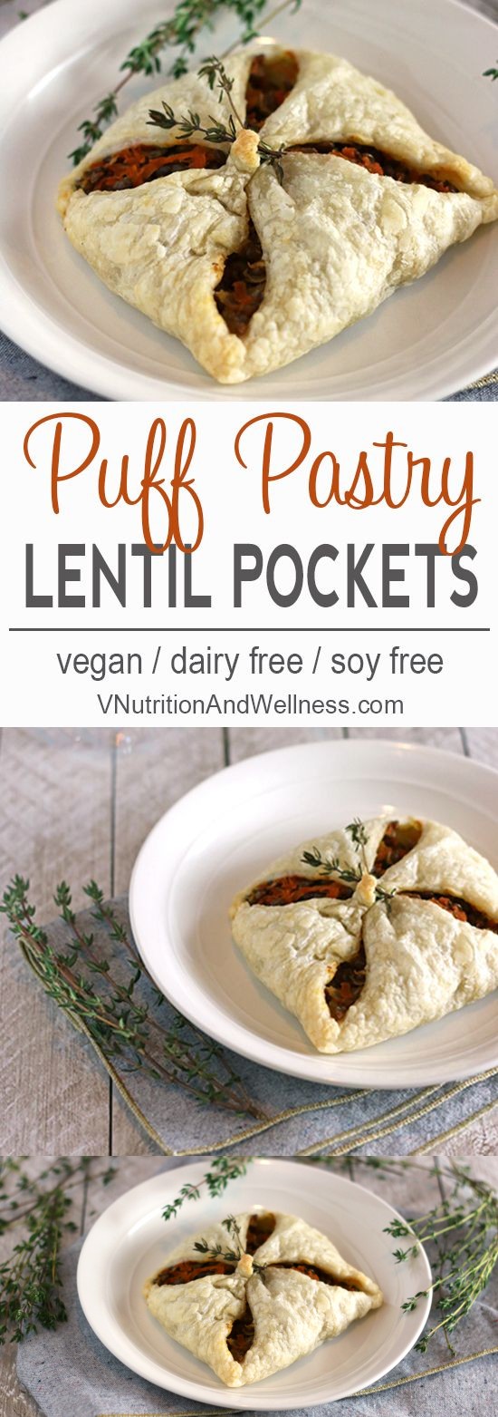 Lentil Puff Pastry Pockets