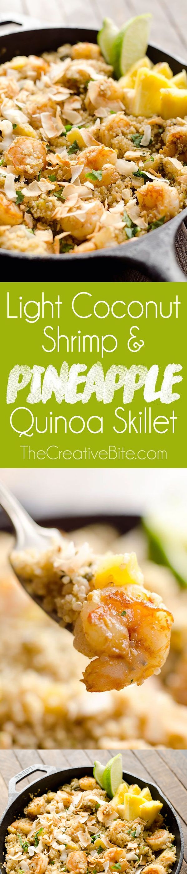 Light Coconut Shrimp & Pineapple Quinoa Skillet