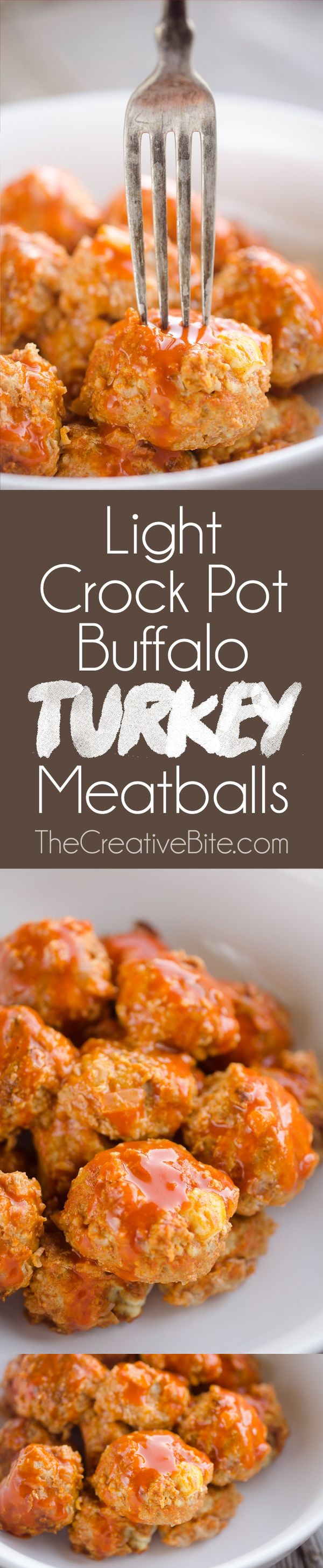 Light Crock Pot Buffalo Turkey Meatballs