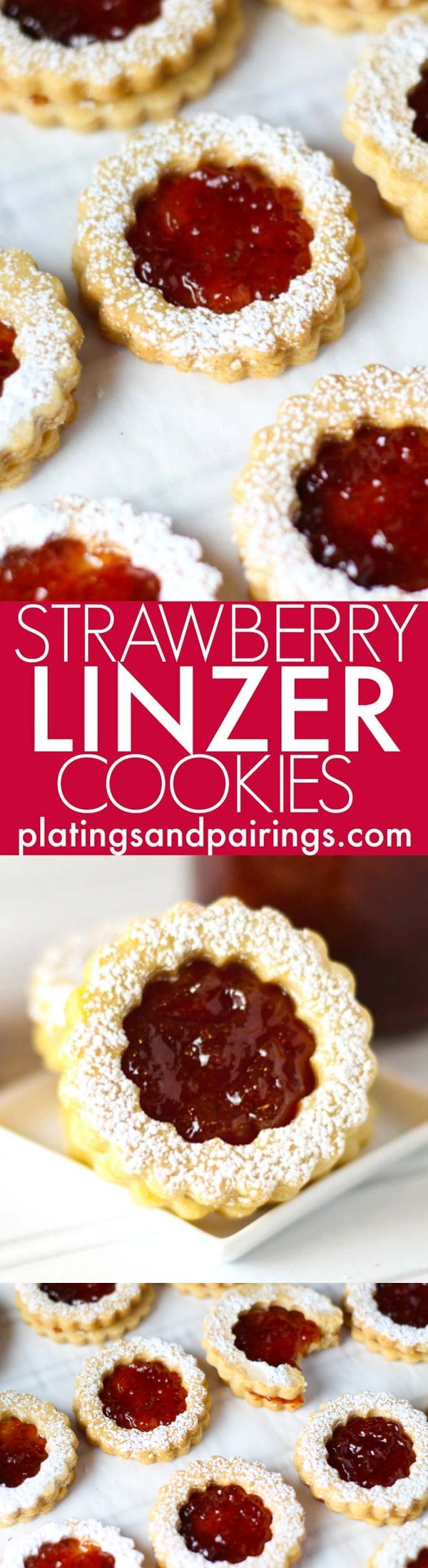 Linzer Cookies with Strawberry Jam