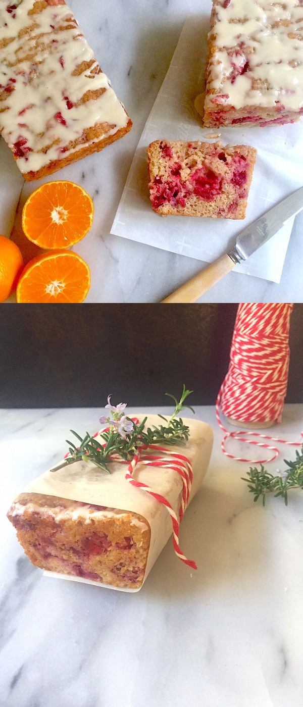 Little Cranberry Cardamom Loaves with Tangerine Glaze