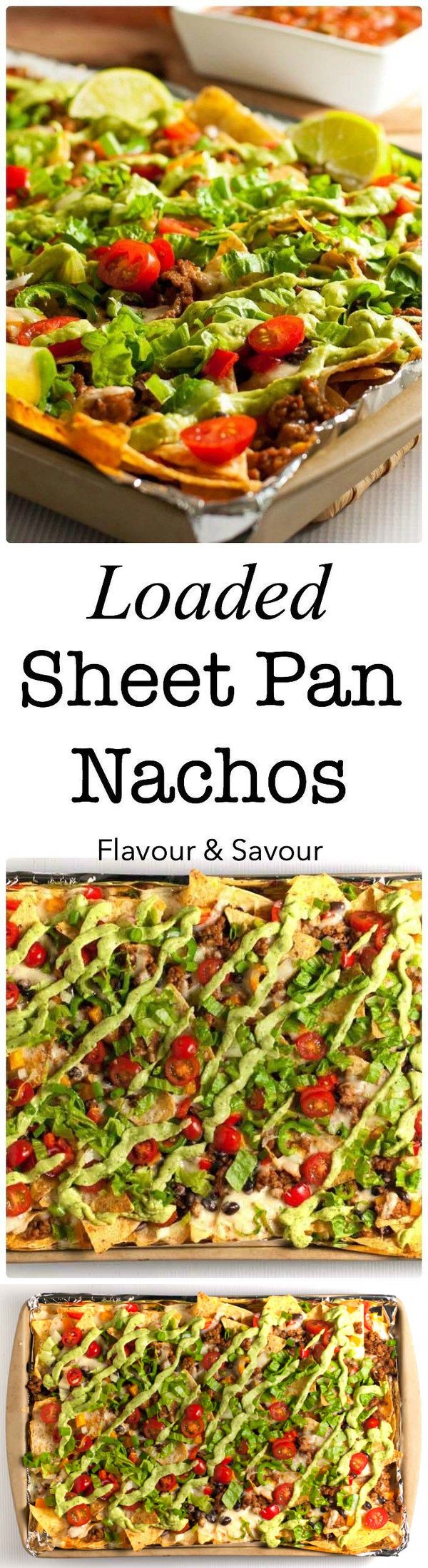 Loaded Sheet Pan Nachos with Avocado Cram