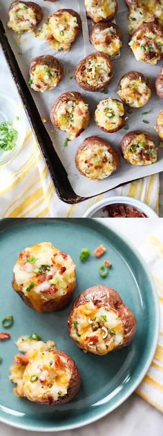 Loaded Twice Baked Red Potatoes