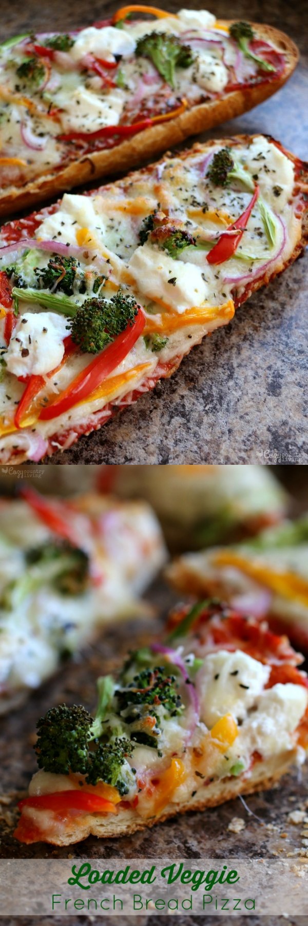 Loaded Veggie French Bread Pizza