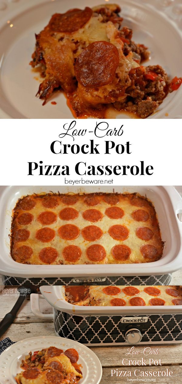 Low Carb Crock Pot Pizza Casserole