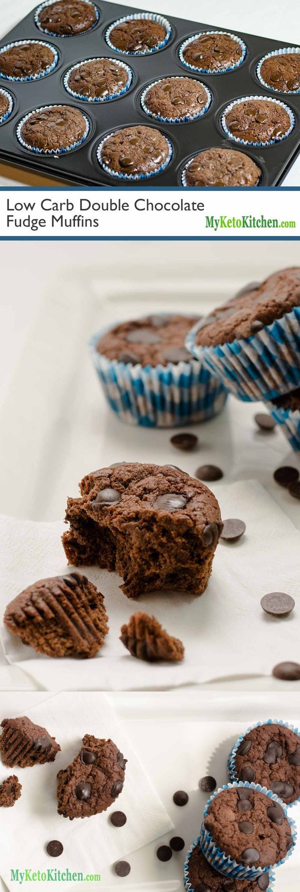 Low Carb Double Chocolate Fudge Muffins