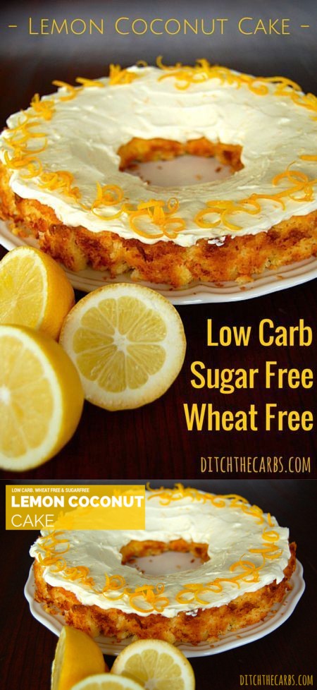 Low Carb Lemon Coconut Cake