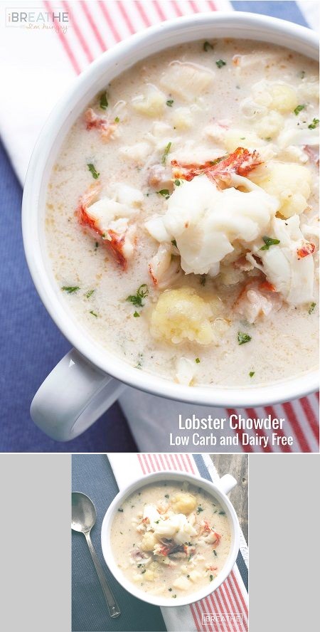 Low Carb Lobster Chowder - Gluten and Dairy Free