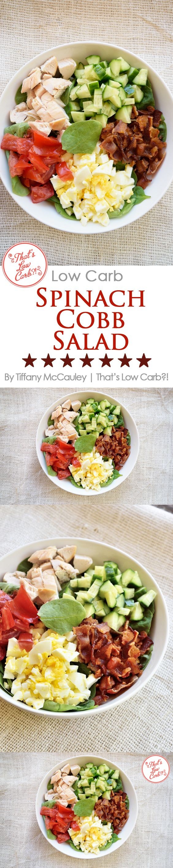 Low Carb Spinach Cobb Salad