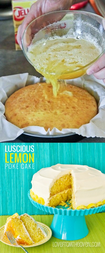 Luscious Lemon Poke Cake For Mother’s Day