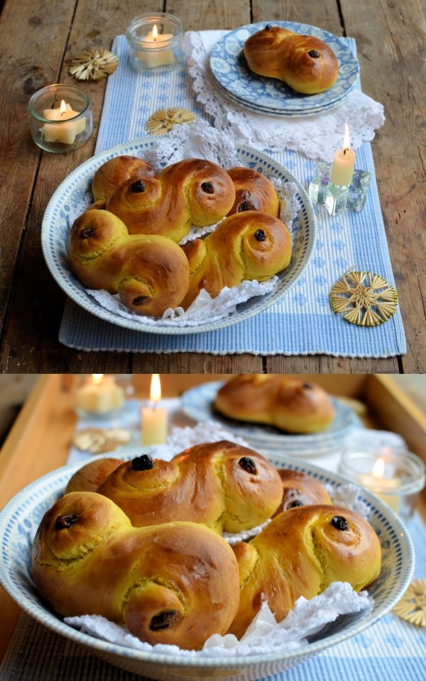 Lussekatter – Santa Lucia Saffron Buns (St Lucia Bread Rolls