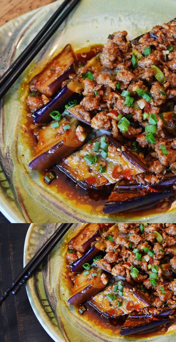 Ma Po Eggplant in Garlic Sauce