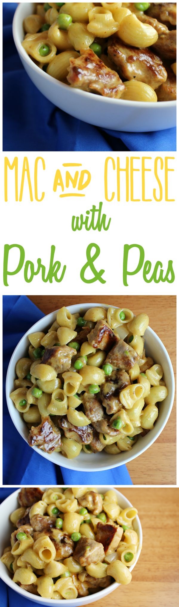 Mac and Cheese with Pork and Peas