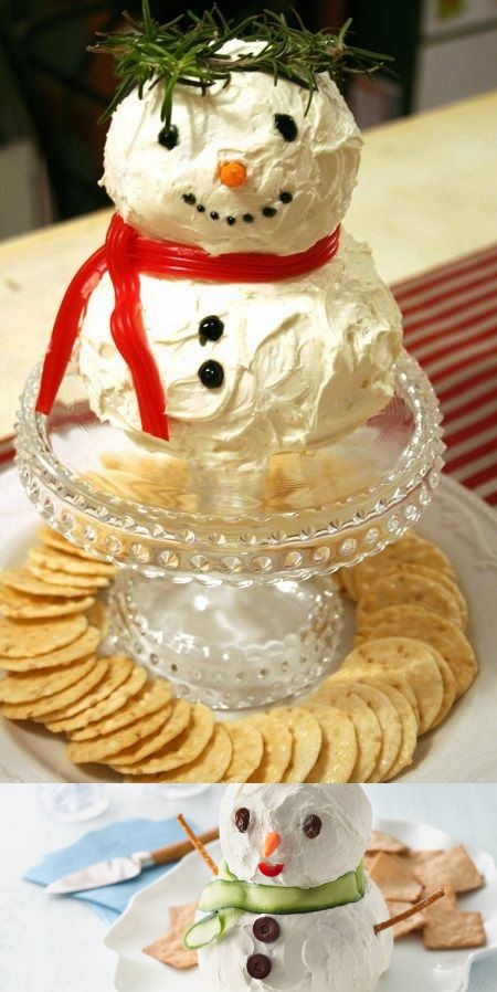 Make-Ahead Snowman Cheese Ball