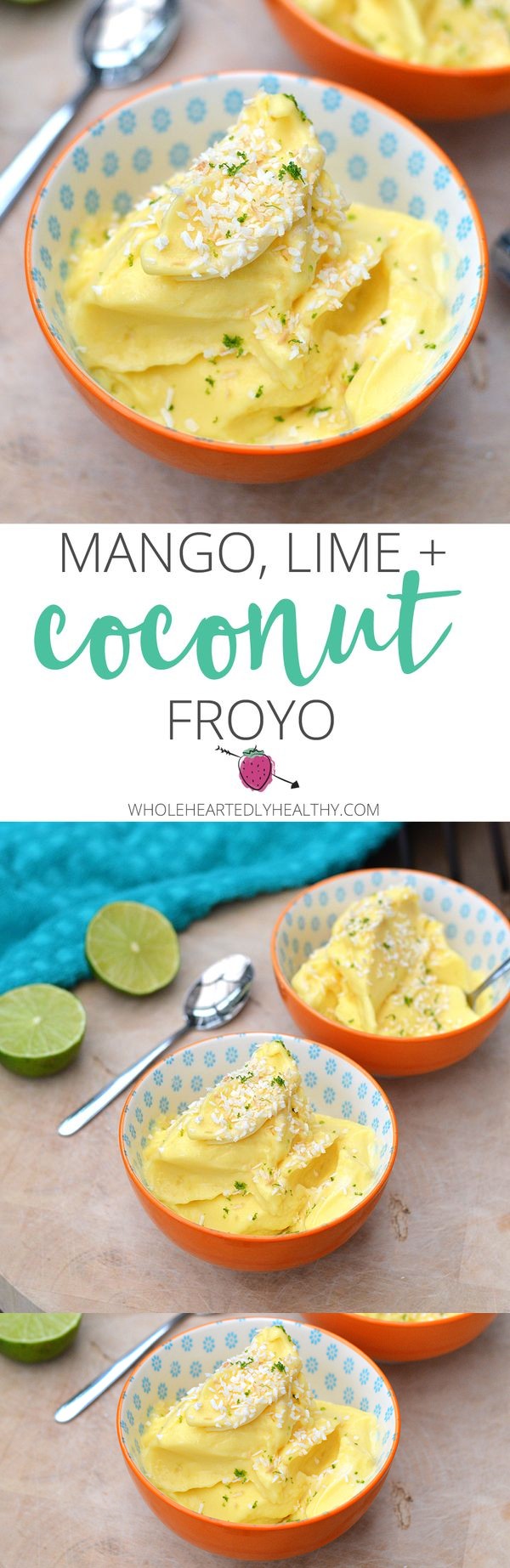 Mango, Lime and Coconut Frozen Yoghurt