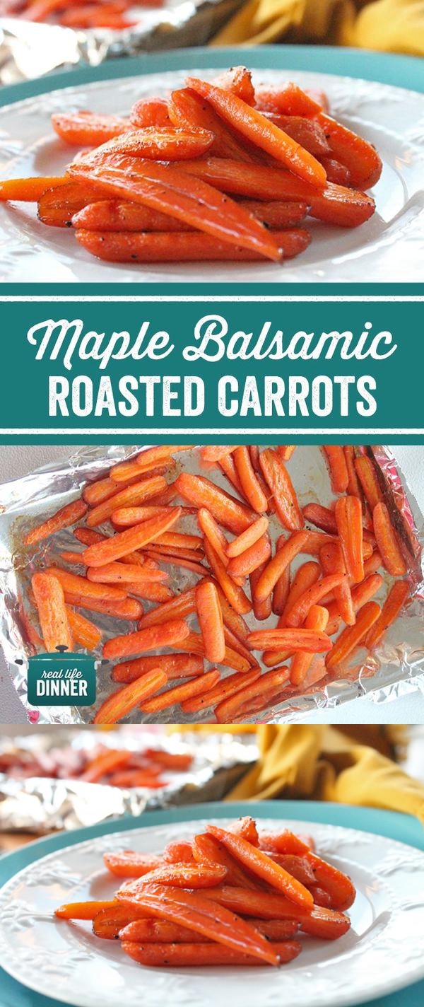 Maple Balsamic Roasted Carrots