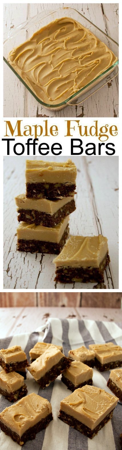 Maple Fudge Toffee Bars