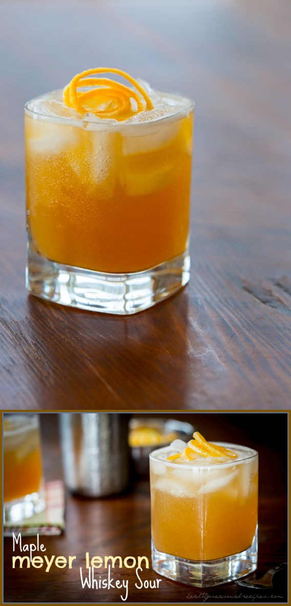 Maple meyer lemon whiskey sour