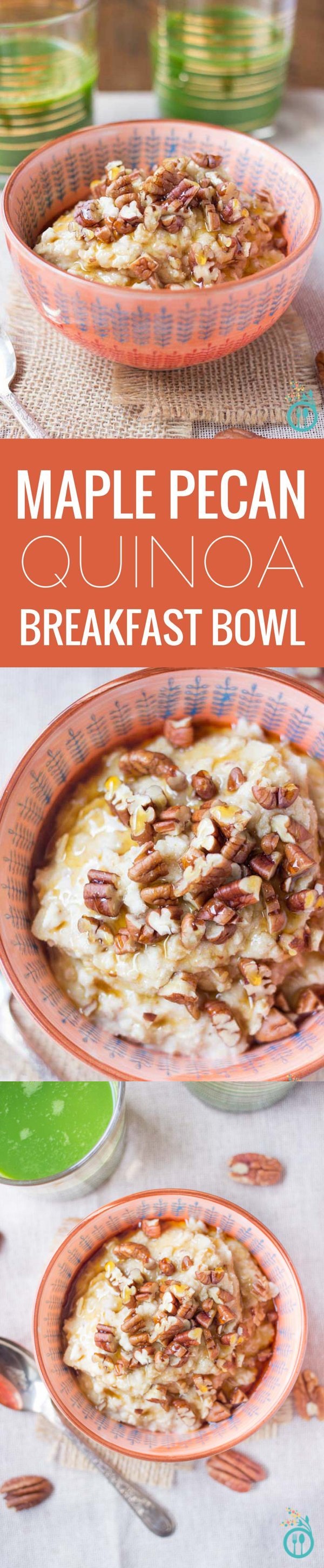 Maple Pecan Quinoa Breakfast Bowl