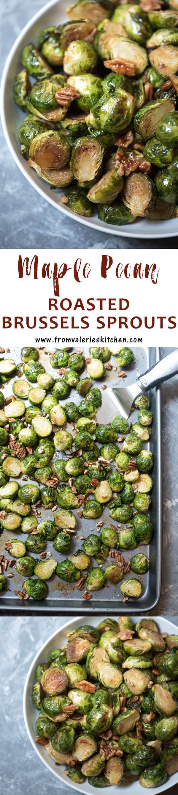 Maple Pecan Roasted Brussels Sprouts