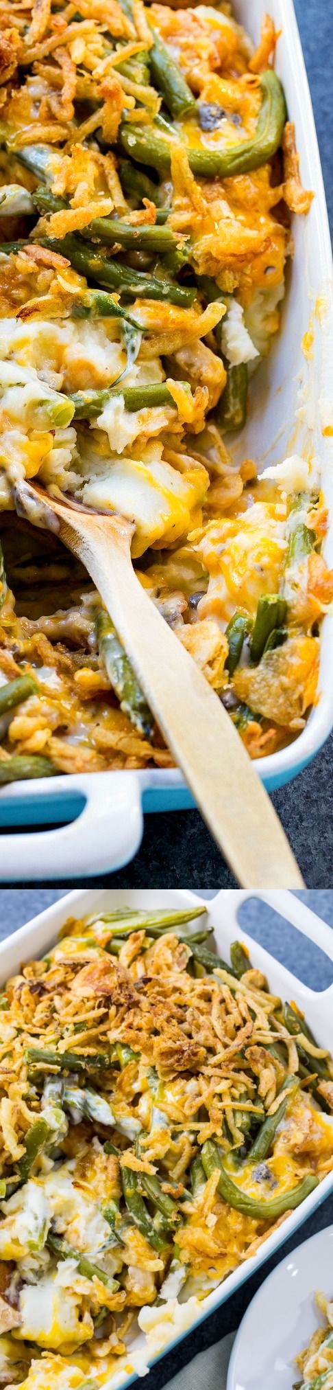 Mashed Potato Green Bean Casserole