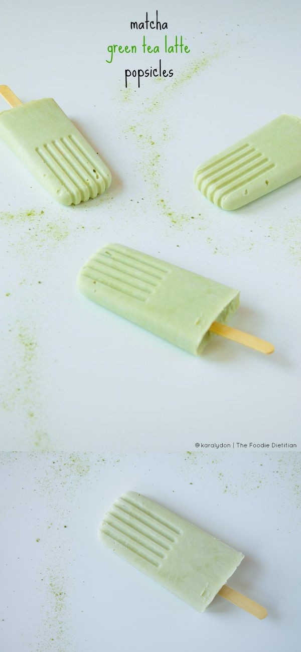 Matcha Green Tea Latte Popsicles