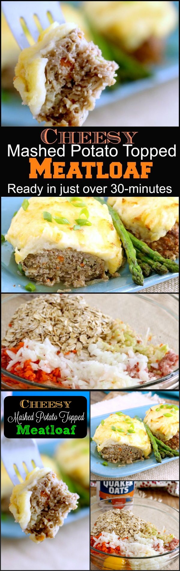 Meatloaf Topped with Cheesy Mashed Potatoes