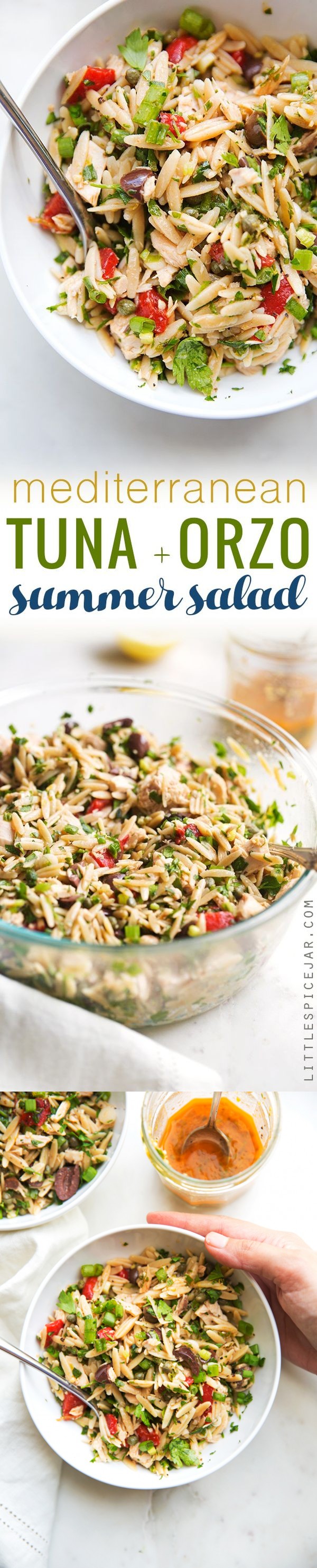 Mediterranean Tuna Orzo Summer Salad