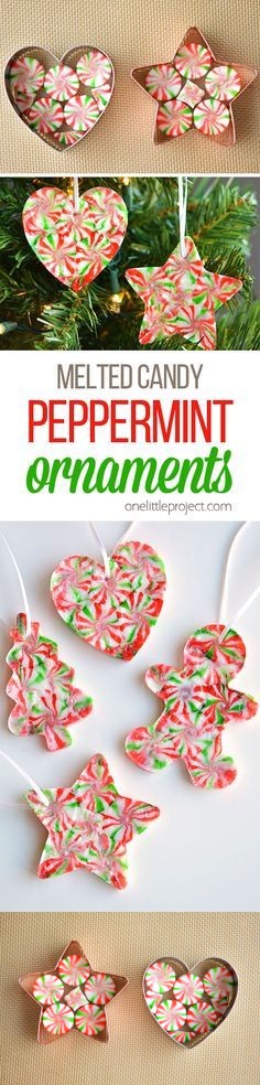 Melted Peppermint Candy Ornaments