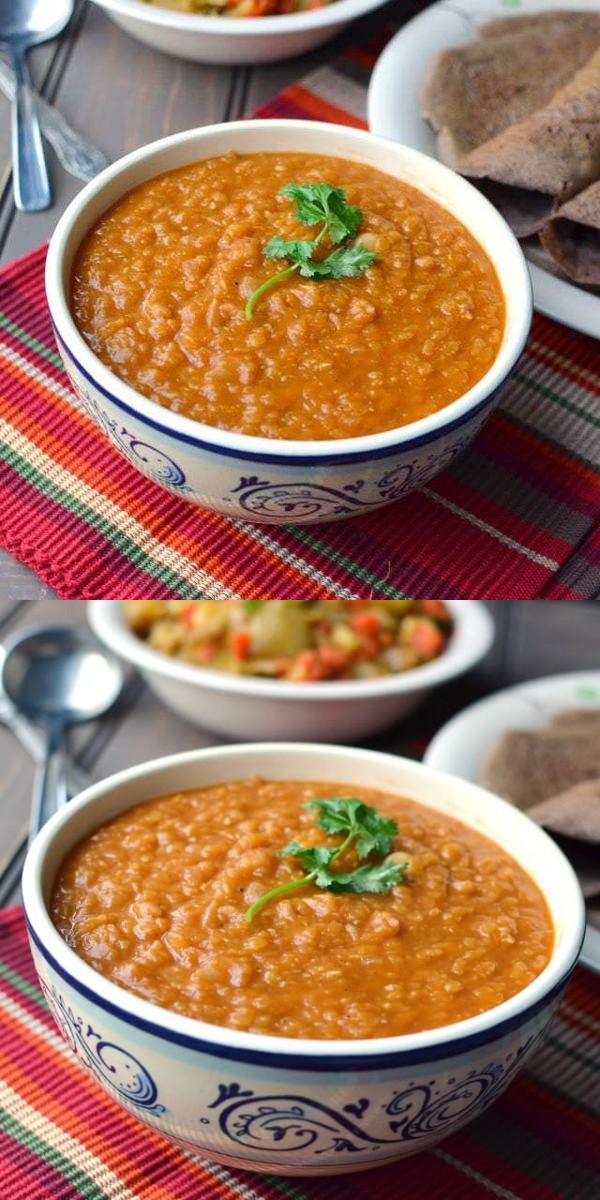 Mesir Wat (Ethiopian Lentil Stew