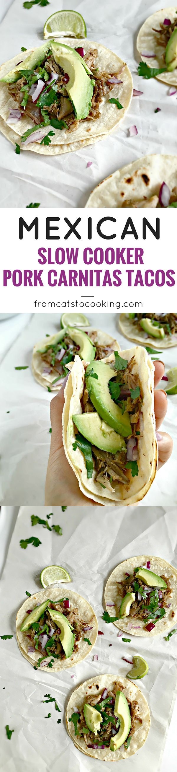 Mexican Slow Cooker Pork Carnitas Tacos