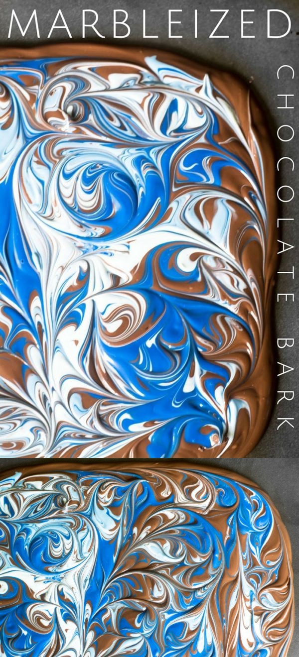 Milk Chocolate Marbleized Bark