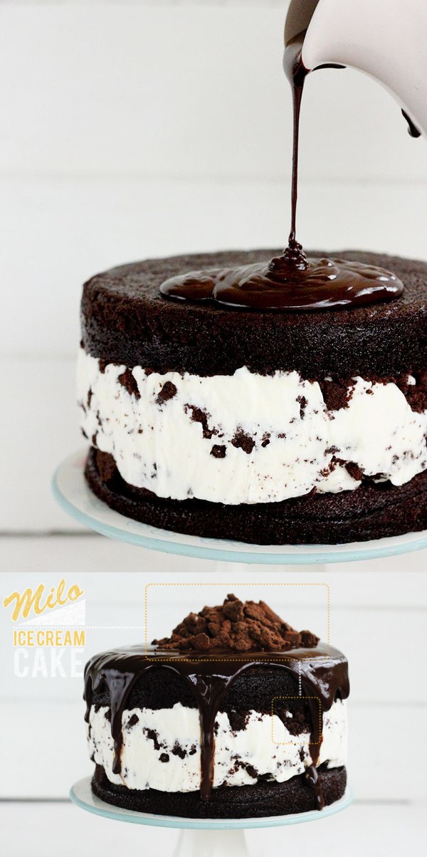 Milo Ice Cream Cake