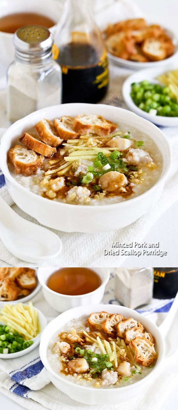 Minced Pork and Dried Scallop Porridge (Congee