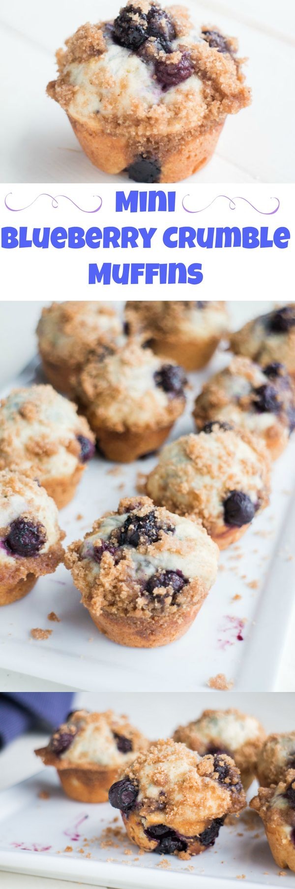 Mini Blueberry Crumble Muffins