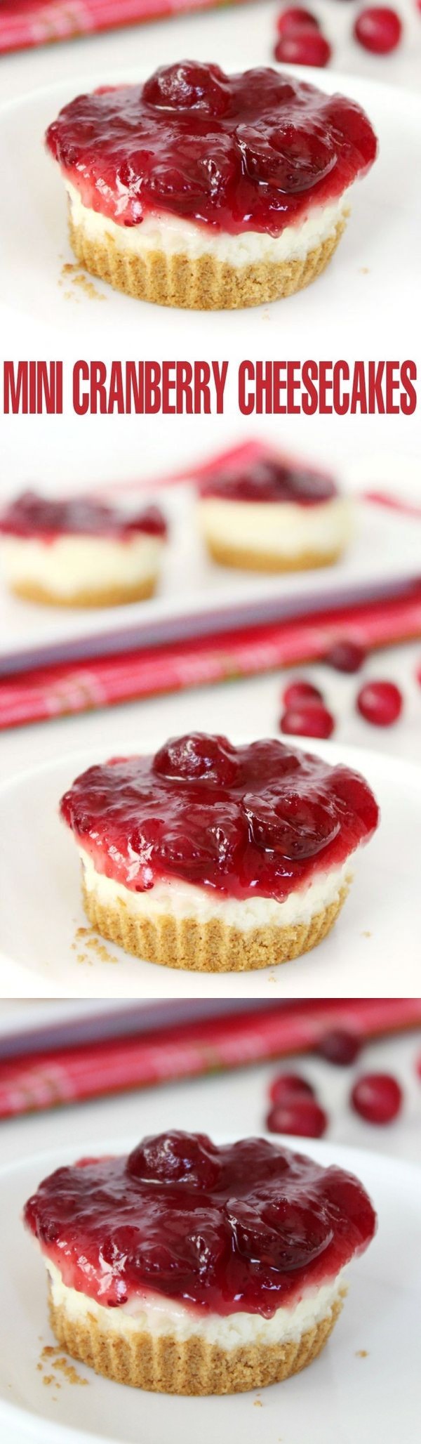 Mini Cranberry Cheesecakes